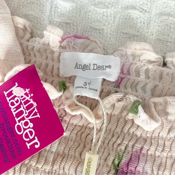 Angel Dear southern magnolias smocked ruffle sundress pink size 3T NWT - Picture 2 of 7
